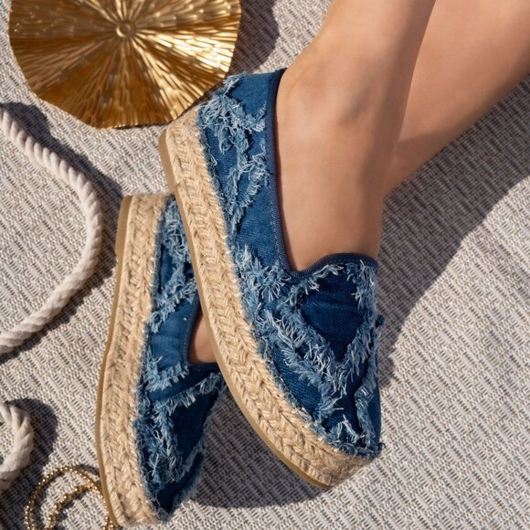 Denim Slip on Espadrille - Picture 2 of 2